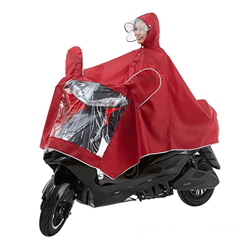 Regencape für Elektromobil, Roller, Motorrad, groß, für Einzelpersonen, mit Spiegelschlitzen, verlängerter Poncho