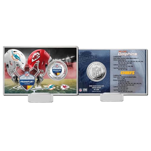 Highland Mint NFL Frankfurt Game Silver Coin Card Chiefs vs. Dolphins