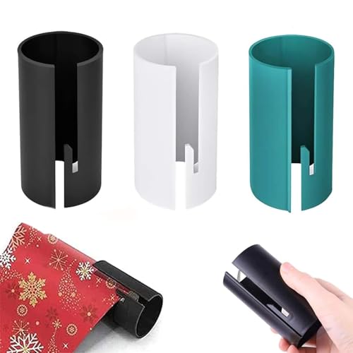 3 Stück Geschenkpapier Schneider für rollen, Verpackungs Papierschneider, Weihnachtspapierschneider, Rollenschneider, Geschenkpapier Cutter für Geburtstag Hochzeit Weihnachten Geschenk (3 Stück)