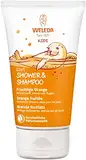 WELEDA Bio Kids 2in1 Shower & Shampoo Fruchtige Orange, Naturkosmetik Duschgel und Bodylotion zur schonenden Reinigung von Haut und Haar, geeignet für Kinder ab drei Jahren (1 x 150 ml)