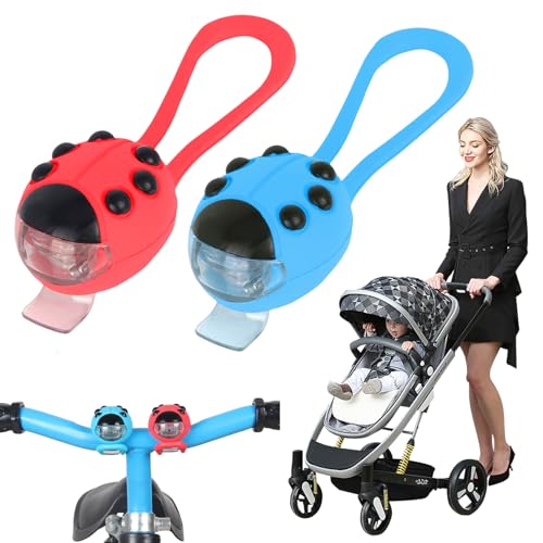 Sporgo 2 Stück LED Kinderwagen Licht: Wasserdichte Kinderwagenlicht LED Silikonleuchten Silikon Buggylicht, Mehrzweck Kinder Scooter Licht für Alle Kinderwagen, Kinderwagen Beleuchtung