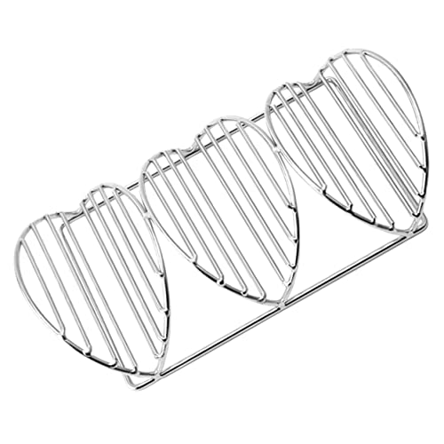 KICHOUSE Crêpe Ständerplatten Tragbares Taco Tablett Set Schwarzes Bestecktablett Toastständer Einzelner Taco Halter Hält Utensilienhalter Vorratskammer Burger Stahlhalter