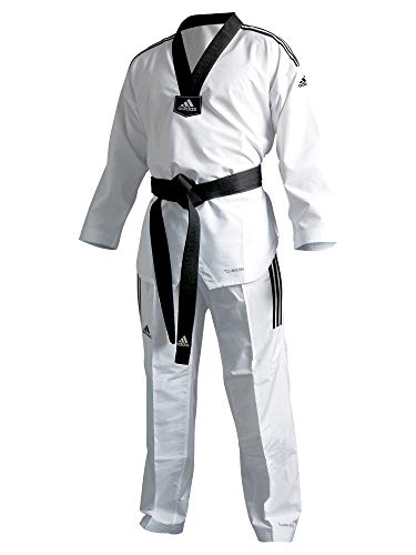 adidas Taekwondoanzug, adi Fighter Eco mit Streifen, schwarzes Revers (170)