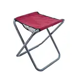 DIGJOBK Klappstühle Faltender Angelstuhl Leichter Picknick-Camping-Stuhl Faltbares Aluminium-Tuch im Freien Portable Einfach zu tragen Gartenmöbeln(Color:Red)