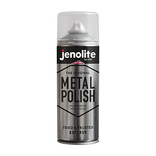 JENOLITE Metallpolitur-Aerosol, Polierschaum in Industriequalität, Reinigen, Polieren und Schützen, geeignet für Messing, Kupfer, Chrom, Edelstahl und Zinn, 400 ml