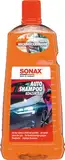 SONAX AutoShampoo Konzentrat (2 Liter) durchdringt und löst Schmutz gründlich, ohne Angreifen der Wachs-Schutzschicht | Art-Nr. 03145410, Orange