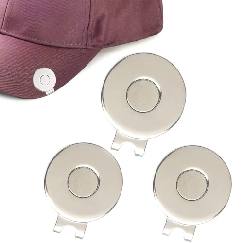 Golf Ballmarkierer,Cap Clip Golf,Golf Hut Clip,Golfballmarker,3 Stück Golf Cap Clip,Golfkappen Clips,Golf Mütze Clips,Golfmützen Clips,Golf Magnetisch Hut Clip,Einfach an Hutkappen,Gürteltaschen