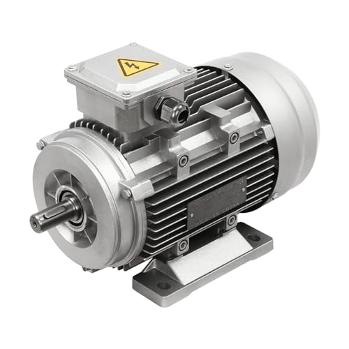 OUBUBY Elektromotor 380 V 1.5 KW 3 Phasig E-Motor Drehstrommotor aus Aluminium 1425 U/min Stromstärke 3.7A, Energiesparmotor für Ventilatoren Pumpen Werkzeugmaschinen Kompressoren, Welle 19mm