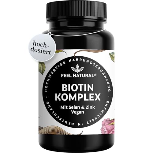Biotin Komplex mit Selen & Zink – 365 vegane Tabletten – für Haut*, Haare* & Nägel* – hochdosiert, ohne unnötige Zusätze – in Deutschland entwickelt & laborgeprüft