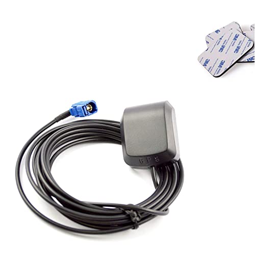 Audioproject A108 - GPS Antenne Fakra Antenne Winkel-Stecker - 5m Kabel magnetisch Navigation aktiv kompatibel für Blaupunkt Becker RNS 510 MFD-2 Audi VW Mercedes APS incl 3M Klebepad GPS Antenne Auto