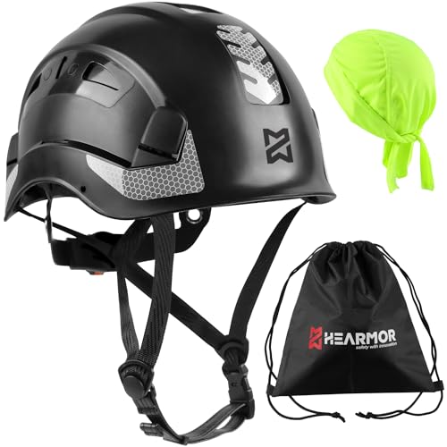 HEARMOR Höhenarbeiten Industriehelm Erwachsene Bauhelm ABS Schutzhelm Zertifizierung EN12492 Bestanden EN397 Stoßdämpfung und Eindringfestigkeit Test Bauarbeiterhelm Sicherheitshelm
