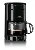 Braun Kaffeemaschine KF 47 BK - Filterkaffeemaschine mit Glaskanne für klassischen Filterkaffee, Aromatischer Kaffee dank OptiBrew-System, Tropfstopp, Abschaltautomatik, Schwarz