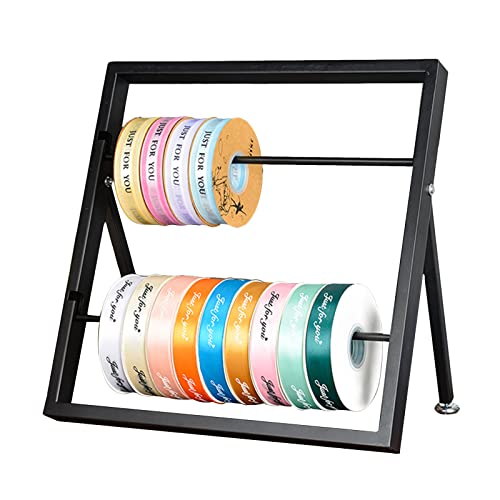 Aioneer Tragbarer Band-Organizer, Metall-Geschenkpapier-Aufbewahrungsregal für Bastel- und Nähsalons, Drahtspulen-Kabelspender-Ausstellungsständer