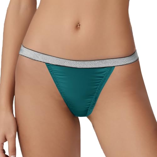 Männer Sexy Unterwäsche Latex T Shorts Yoga Unterwäsche Männer Unterwäsche Gestreift (Green, M)