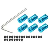 QUARKZMAN 5mm bis 8mm Wellenkupplung Starre Kupplungsverbindung L25mm x D14mm Aluminiumlegierung für 3D-Drucker DIY Encoder mit 32 Schrauben & Spanner - 8 Stück