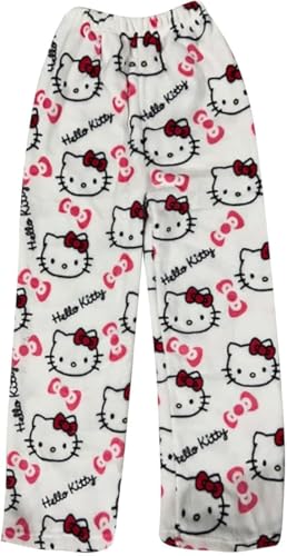 Pyjama Bottoms,Women's Pyjamas,Schlafanzug Damen Lang,Weihnachts Pyjamahose,Fluffy Casual Pyjama Hosen,Soft Flannel Anime Cartoon Kawaii Warm Schlafanzughosen,Cute Schlafhose Weich Kuschelhose