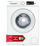 Telefunken Waschmaschine 7kg | 1400 U/Min. | Inverter Motor - Leise & Effizient | Aquastop - Schutz vor Wasserschäden | Schontrommel | Washing Machine mit 15 Programmen | EEK A | W-7-1400-A-W weiß