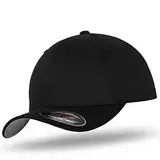 Flexfit – Cap Herren aus Wolle fusselfrei, 6277--XS--BLACK, Schwarz, 6277--XS--BLACK erwachsene X-Small (6 5/8" - 7 1/8")