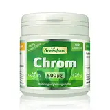 Chrom, 500 µg, hochdosiert, 180 Tabletten - gut für den Blutzuckerspiegels und den Stoffwechsels von Makronährstoffen. OHNE künstliche Zusätze, ohne Gentechnik. Vegan.