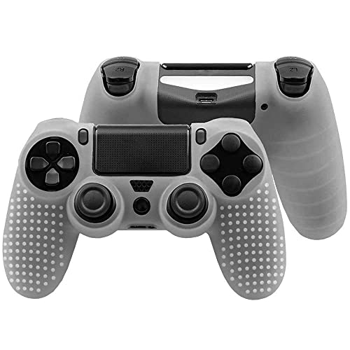 OcioDual Silikon Schutz Hülle Kompatibel mit PS4/Slim/PRO Durchscheinend Controller Cover Skin Case Protector Anti-Rutsch Gummi