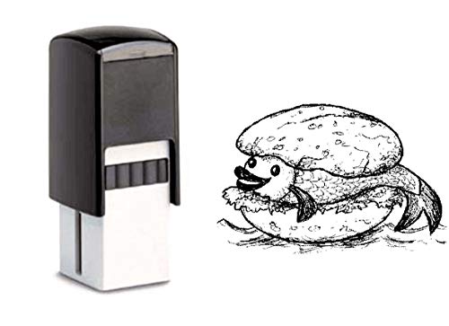 Bonuskartenstempel Stempel mit Motiv - Fischbrötchen - für Bonuskarte 10x10mm