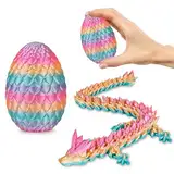 Kleine Dracheneier 3D-gedruckte Fidget-Spielzeuge für Erwachsene Überraschungsgeschenke für Kinder Freunde Kollegen Geburtstag Halloween Weihnachten Ostern Festgeschenke (Pastell-Regenbogen)