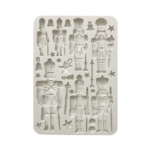 Stamperia - Silicon Mould A5 for Scrapbooks, Albums, Bullet Journals and More, Soldiers, Non-Stick, Suitable for Air-Dry Clay and More, Perfect for Crafts and Gifting (The Nutcracker)