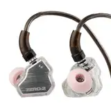 LINSOUL 7Hz x Crinacle Zero:2 In-Ear-Monitor, Aktualisierter 10mm dynamischer Treiber IEM, kabelgebundene Ohrhörer, Gaming-Ohrhörer, mit OFC IEM-Kabel für Musiker (Silber)