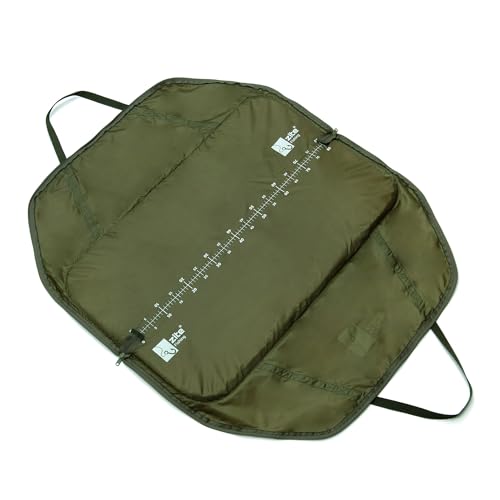 Zite Fishing Karpfen Abhakmatte mit Maßband & Wiegeschlinge in 1 - Tragegriffe & Reißverschluss – Weigh Sling Karpfenmatte 95x115cm – Wiegesack Karpfenangeln