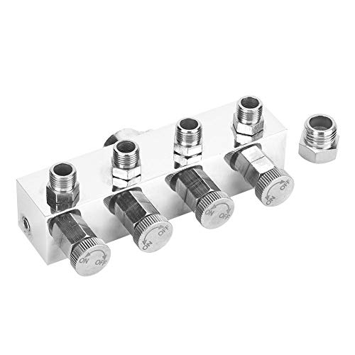 4/6-Wege-Luftschlauchteiler, einstellbarer Aluminium-Luftschlauchteiler mit reguliertem Dosierverteiler und Airbrush-Adapter für Zubehör[#1]Airbrush-Zubehör