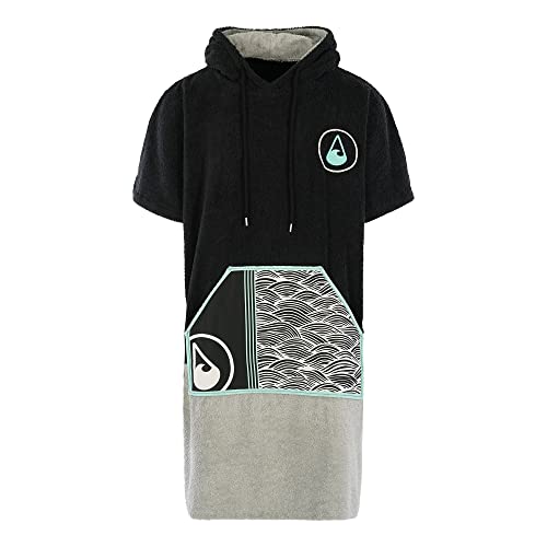 WAVE HAWAII Poncho Moledo Surfponcho 95% Baumwolle Badeponcho für Körpergrößen von 175-205 cm Umkleidehilfe für Schwimmen Strand Surfen Duschponcho für Damen Herren Erwachsene