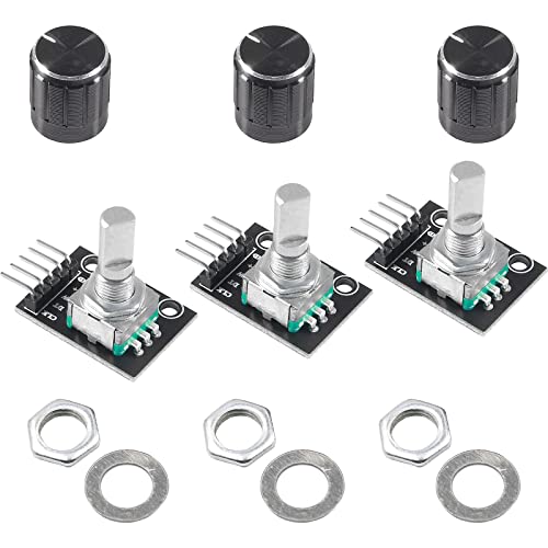 Rotary Encoder Module, Dreh Encoder, Drehgeber, Rotary Encoder, Encoder, Rotary Encoder Modul Drehgeber, Drehgeber Rotary Encoder Modul, Drehwinkelgeber, 360 Grad Drehgeber Drehwinkelgeber,3 Stück