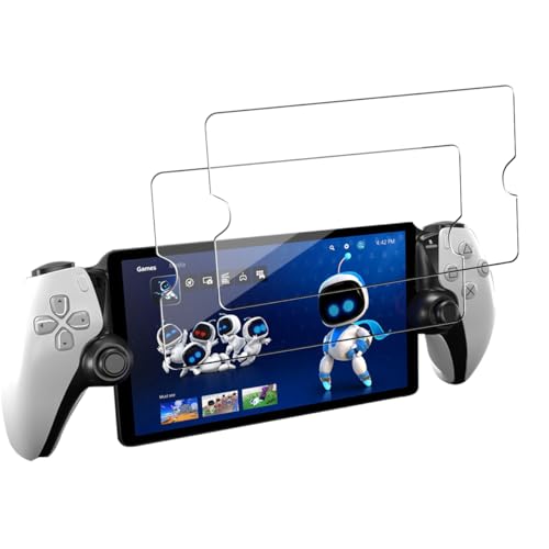 Yiunssy Schutzfolie für PlayStation Portal - HD Klar Displayschutzfolie und Panzer Schutzglas [2 Stück]
