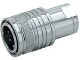 Muffe für Hydraulik-Stecker mit Pilzventil für Steck-Kupplung, Baugröße 2-3 oder 4, erfüllt DIN 3852, für Landwirtschaft Baumaschinen und Industrie (3-1/2")