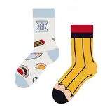 Dedoles Socken Kinder Mädchen Jungen Baumwolle viele lustige Designs Weihnachtssocken 1 Paar, Farbe Mehrfarbig, Motiv Bleistift, Gr. 31-34