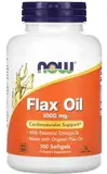 Now Foods - Flax Oil, 1000mg | Hochwertiges Omega-3-Fettsäuren-Supplement für die tägliche Gesundheit - 100 Softgels