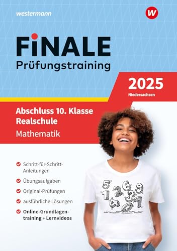 FiNALE Prüfungstraining Abschluss 10. Klasse Realschule Niedersachsen: Mathematik 2025 Arbeitsbuch mit Lösungsheft und Lernvideos