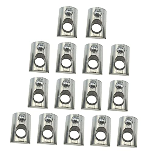 ULTECHNOVO 100 Stück Marmormutter Federkugelmutter T Nut Block T Für Aluminiumprofil Metallmutter Einrollbare Feder T Stahlmutter Elastische Federbelastete