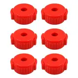 Hsthe Sea 6PCS Quick-Set Beckenmutter für Beckenständer Becken Schnellspannmuttern Trommelzubehör für Percussion Ersatz Kitparts -Rot