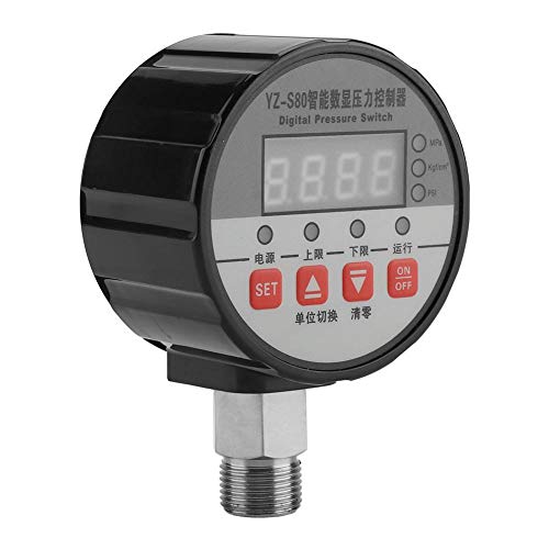 Digitaler Druckregler, G1/4 0-20 MPa 0,5% FS Genauigkeit Digitaler Druckschalter für Wasserpumpen-Luftkompressor, 220 V