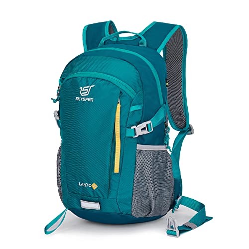 SKYSPER Leicht Wanderrucksack Klein Rucksack mit Rückenbelüftung Trekkingrucksack aus atmungsaktivem 3D Air Mesh Polyester Camping Outdoor Wandern Rucksack