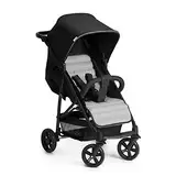 hauck Buggy Rapid 4 für Kinder ab Geburt bis ca. 3 Jahren, Kinderbuggy Klein Zusammenklappbar, mit Liegefunktion, Höhenverstellbar, Großer Korb (Caviar/Silver)