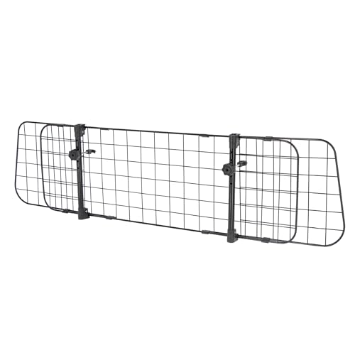 Kerbl Pet Pet Autoschutzgitter, 96-145x30 cm, Kofferraumtrenngitter für den sicheren Transport von Hunden im Auto, Einfache Anbringung, Breite individuell einstellbar