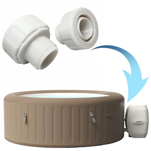 WiseWave B/C Wasserpumpenanschluss Fittings: Kompatibel mit Bestway Lay Z Spa SaluSpa AirJet aufblasbaren tragbaren Whirlpools, langlebig, einfach zu montieren und beständig gegen Chemikalien und UV