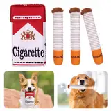 Hundezigaretten Spielzeug, Zigaretten Spielzeug Hund, Quietschendes Hundespielzeug mit Hundespielzeug Zigarettenpackung, Cigarette Dog Toy, Hundespielzeug Lustig Plüsch Lnteraktives Hundespielzeug