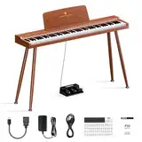 TERENCE P10 E Piano 88 Tasten – Für Anfänger, Studenten & Heimunterhaltung | Dreifach-Pedal-System, 20W Stereo-Lautsprecher, Doppelte Kopfhöreranschlüsse