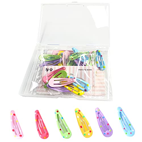 GZXYUAN 30 Stück bunte kleine Haarclips 1,2 Zoll Candy-Farbe kleine Haarspangen Kinder Mini Metall Schnappverschluss Haarspangen für kleine Mädchen (3CM, Variabel)