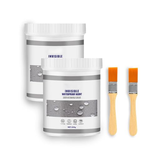 Gobesty Transparenter Wasserdichter Beschichtungsmittel, 2 * 300g Dichtmasse Wasserdicht, Transparente Wasserdichte Versiegelung, Invisible Waterproof Agent, Dichtungsmasse Wasserdicht