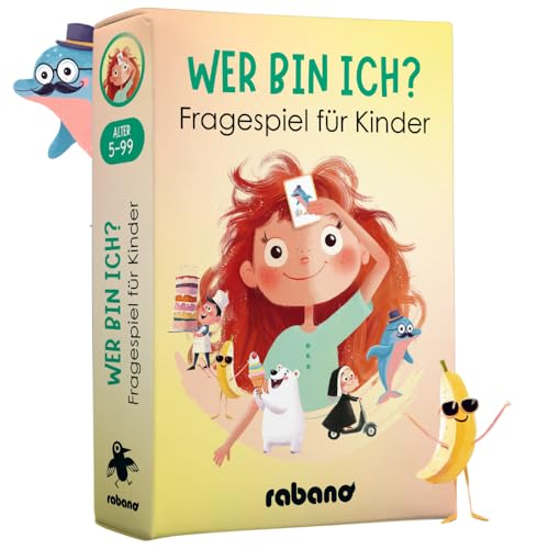 Rabano Art Wer Bin ich? Spiel für Kinder I Lernspiel & Geschenk für Mädchen und Junge I Spiele ab 4, 5, 6, 7, 8, 9 Jahre I Ostergeschenke Kinder I Outdoor Spiel