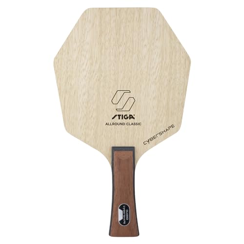 STIGA Allround Classic Cybershape - Offensives 5-Layer Tischtennisholz - Leichtgewichtig mit Präzision und Gefühl - Konkaver Griff